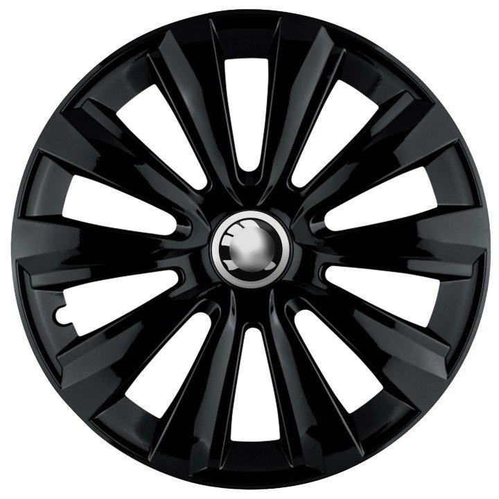 Kołpaki 15 cali do Skoda PREMIUM Delta Black (Komplet 4 sztuki)