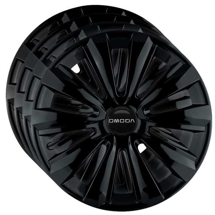 Kołpaki 14 cali do Omoda PREMIUM Delta Black (Komplet 4 sztuki)