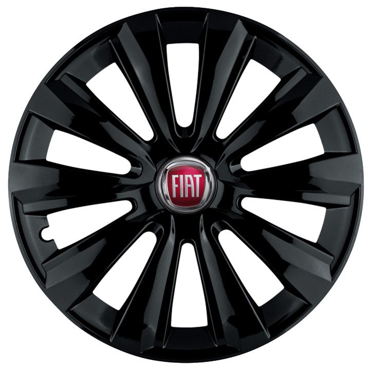 Kołpaki 15 cali do Fiat PREMIUM Delta Black (Komplet 4 sztuki)