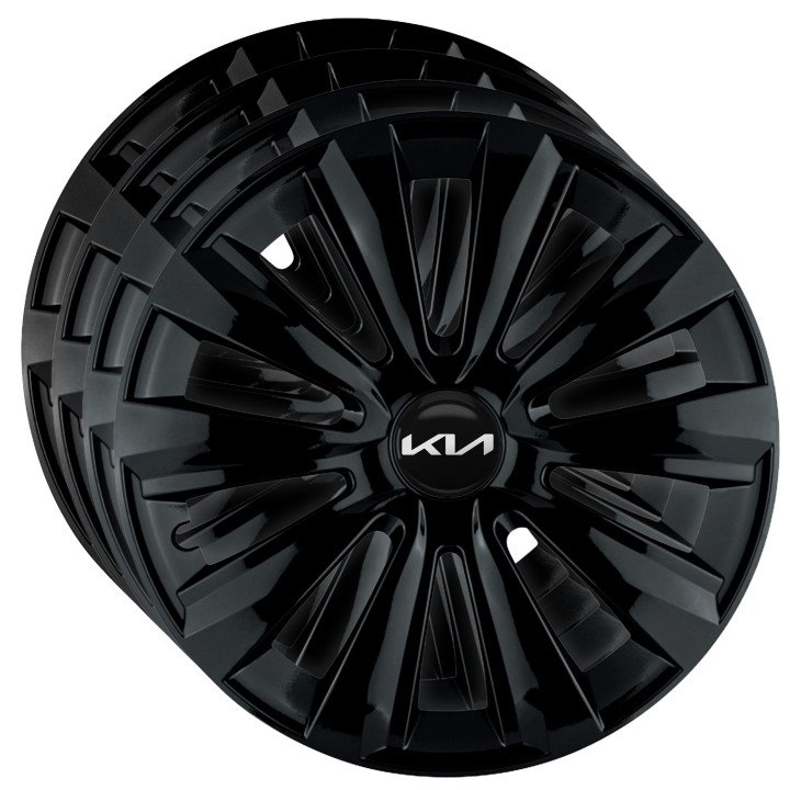 Kołpaki 16 cali do Kia PREMIUM Delta Black (Komplet 4 sztuki)