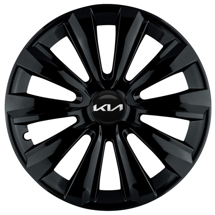 Kołpaki 16 cali do Kia PREMIUM Delta Black (Komplet 4 sztuki)