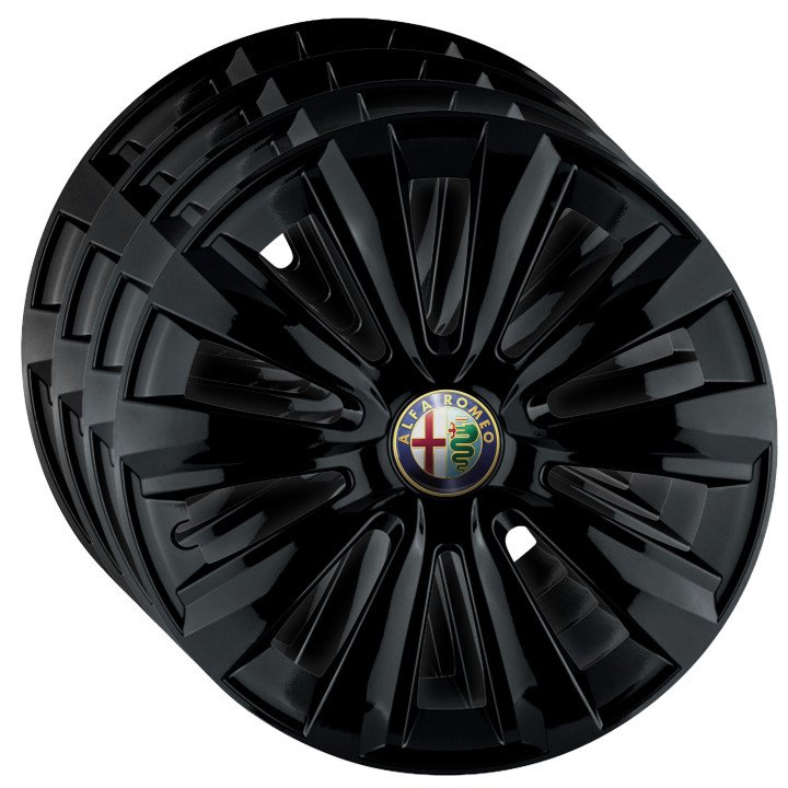 Kołpaki 14 cali do Alfa Romeo PREMIUM Delta Black (Komplet 4 sztuki)