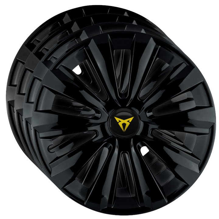 Kołpaki 15 cali do Cupra PREMIUM Delta Black (Komplet 4 sztuki)