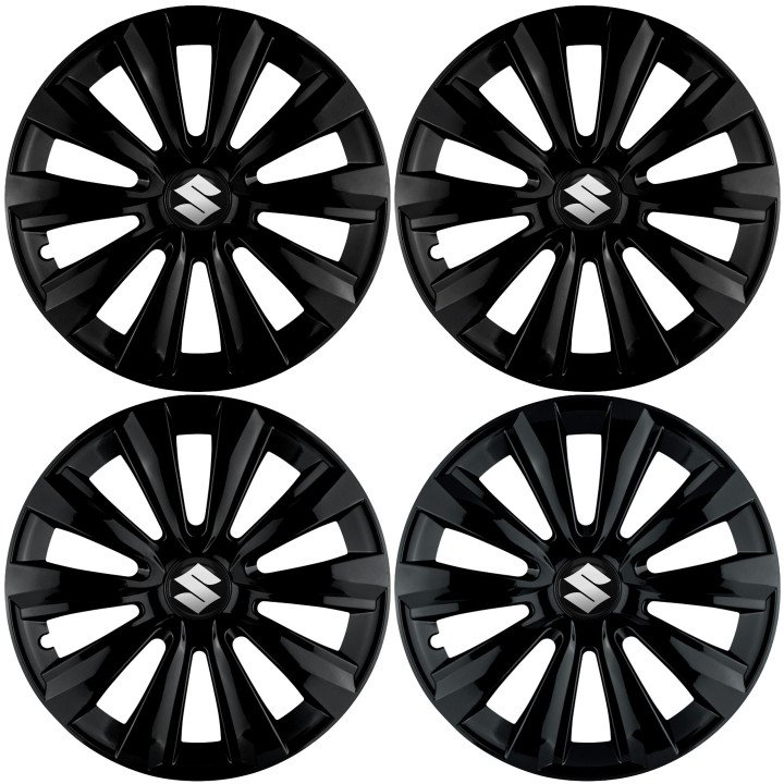 Kołpaki 16 cali do Suzuki PREMIUM Delta Black (Komplet 4 sztuki)