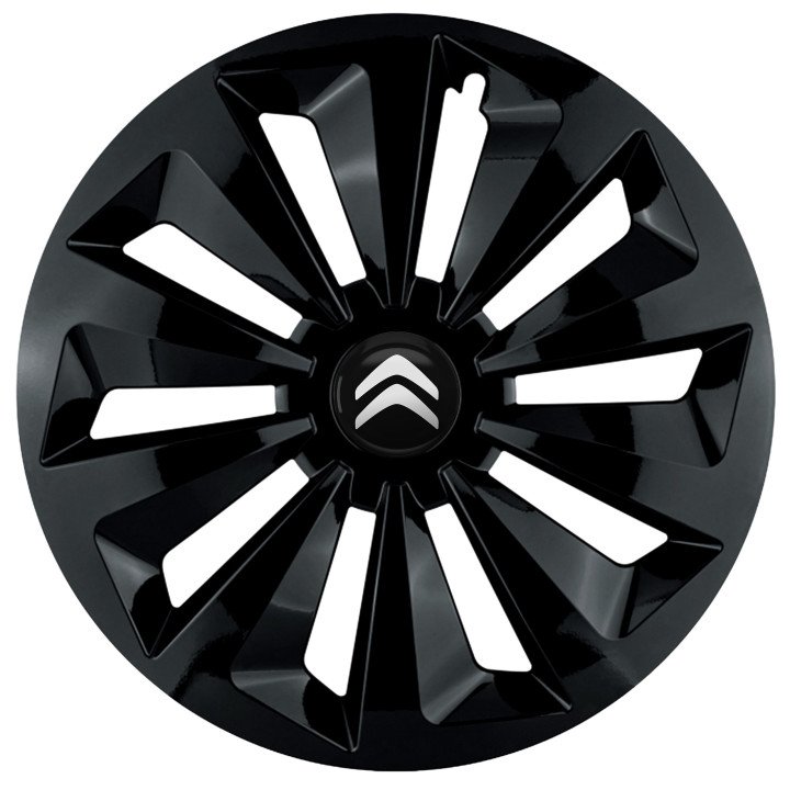 Kołpaki 15 cali do Citroen PREMIUM Fame Ring Black (Komplet 4 sztuki)