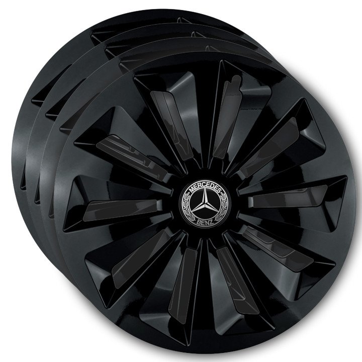 Kołpaki 14 cali do Mercedes-Benz PREMIUM Fame Ring Black (Komplet 4 sztuki)