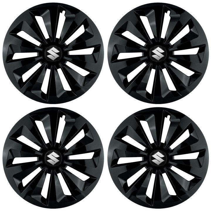 Kołpaki 16 cali do Suzuki PREMIUM Fame Ring Black (Komplet 4 sztuki)